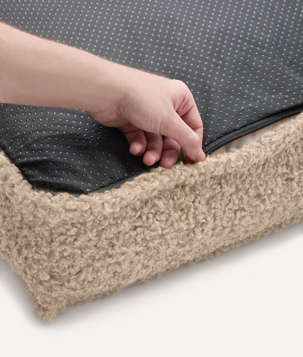 Funda de Cama Borreguito Beige, Cuadra