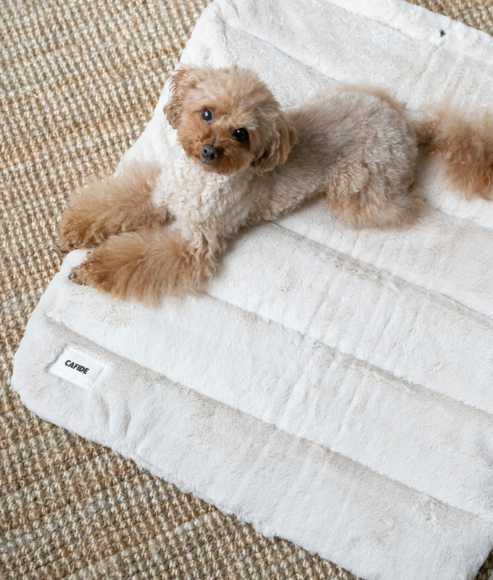 Cama Portátil Perro Pelo Beige, Leila