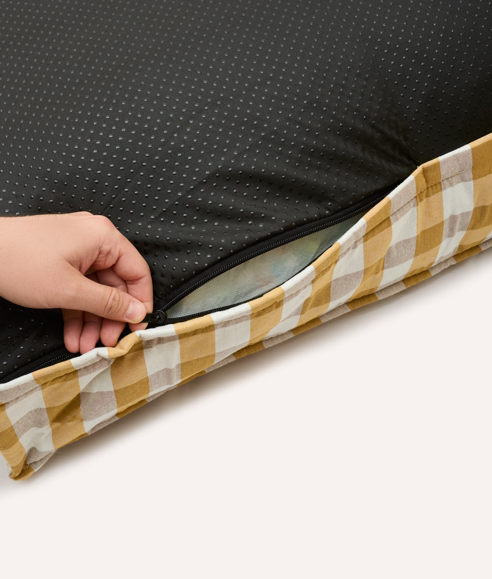 Funda de Cama Vichy Mostaza, Cuadra