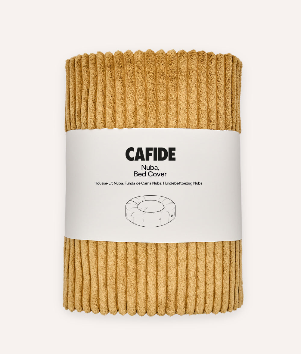 Funda de Cama Perro Pana Mostaza, Nuba