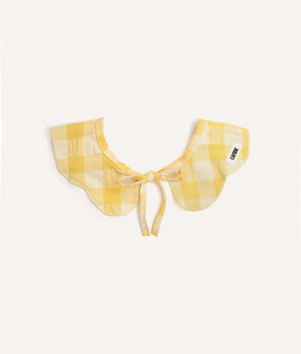 Bandana Estilo Cuello Perro Diseño Vichy Amarillo, Lola