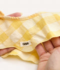 Bandana Estilo Cuello Perro Diseño Vichy Amarillo, Lola